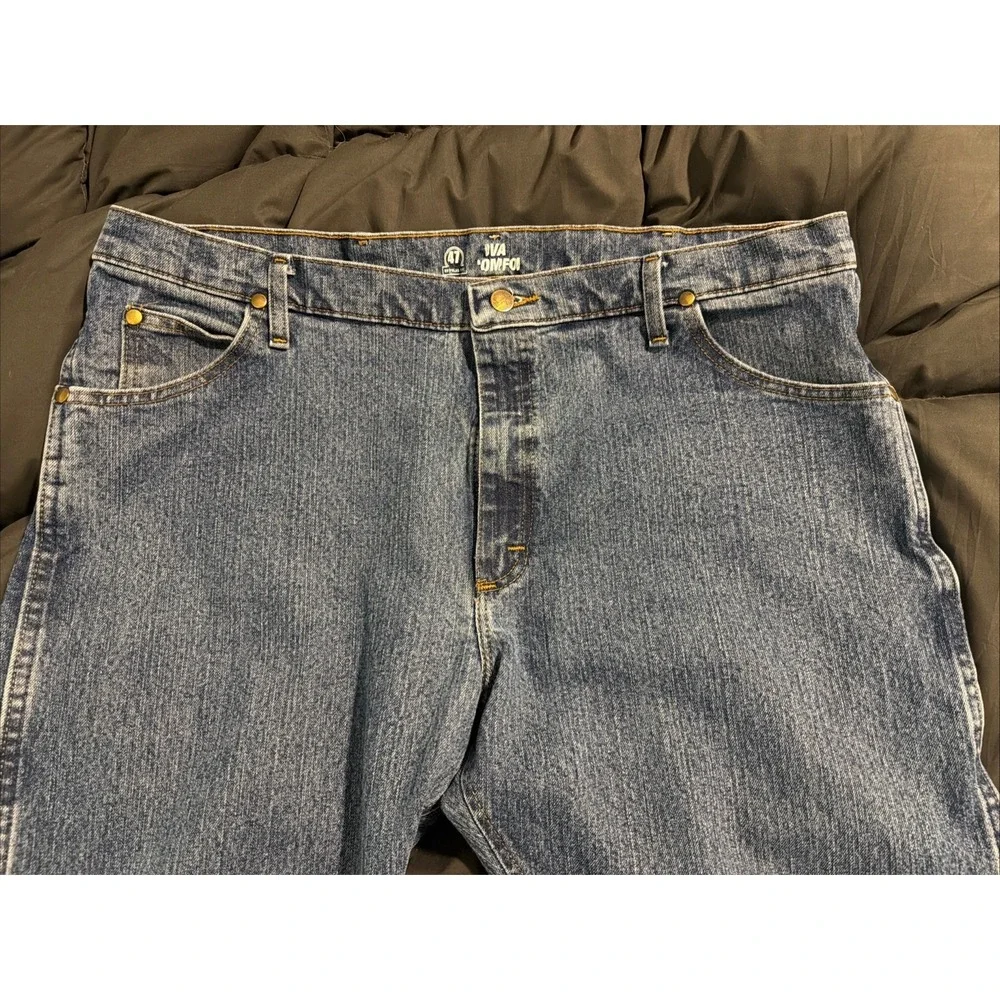 Wrangler 47 Regular Stretch Men's Blue Denim Jeans 40x32 EUC